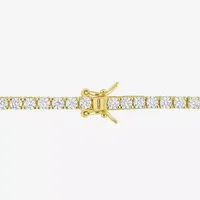 Lab Created White Moissanite 18K Gold Over Silver 8 Inch Tennis Bracelet