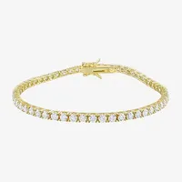 Lab Created White Moissanite 18K Gold Over Silver 8 Inch Tennis Bracelet