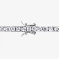 Lab Created White Moissanite Sterling Silver 7 Inch Tennis Bracelet