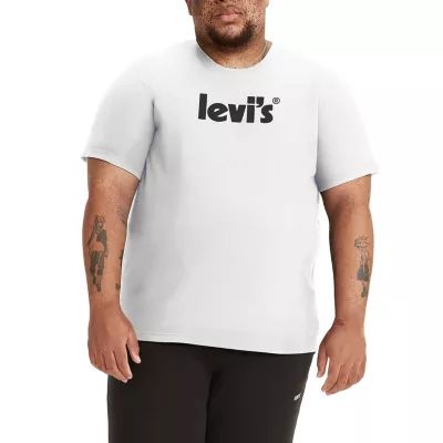 Levi's Big and Tall Mens Crew Neck Short Sleeve Regular Fit Graphic T-Shirt