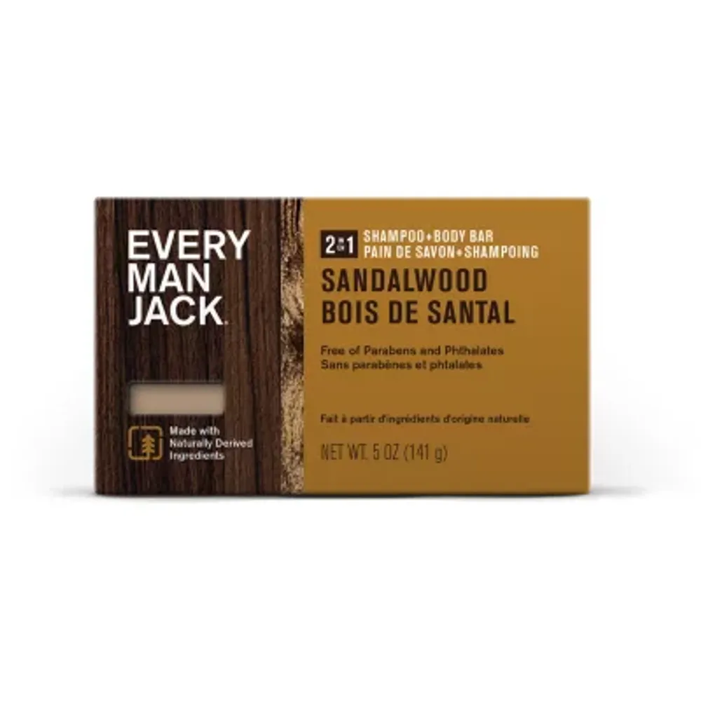 Every Man Jack Sandalwood 2in1 All Over Mens Bar soap 5 oz.