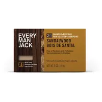 Every Man Jack Sandalwood 2in1 All Over Mens Bar Soaps 5 oz.