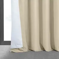 Exclusive Fabrics & Furnishing Signature Velvet Blackout Rod Pocket Back Tab Single Curtain Panel