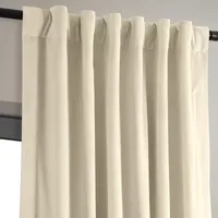 Exclusive Fabrics & Furnishing Signature Velvet Blackout Rod Pocket Back Tab Single Curtain Panel