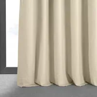 Exclusive Fabrics & Furnishing Signature Velvet Blackout Rod Pocket Back Tab Single Curtain Panel