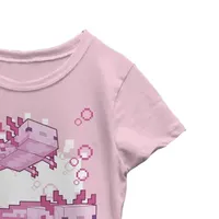 Little & Big Girls Crew Neck Short Sleeve Minecraft Graphic T-Shirt