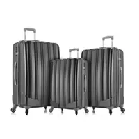 Rockland Metallic 3-pc. Hardside Luggage Set