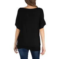 24/7 Comfort Apparel Loose Fit Dolman Top with Wide Sleeves