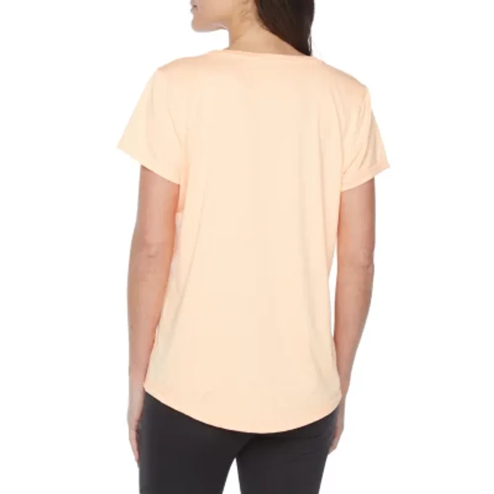 Xersion Womens Performance V Neck Short Sleeve T-Shirt Tall