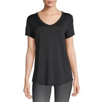 Xersion Womens Performance V Neck Short Sleeve T-Shirt Tall