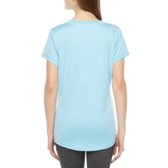Xersion Womens Activewear T-Shirt Blue Heathered Breathable Size XL