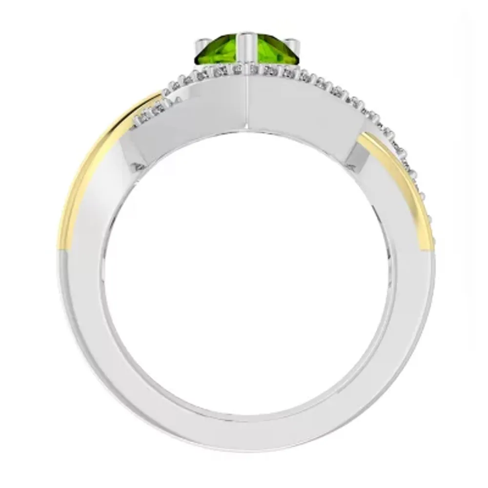 Buy Green Peridot Diamond Wedding Twist Ring, Certificated Genuine Peridot  Gemstone Ring, Oval Shaped Green Peridot Ring, Mother's Day Gift Online in  India - Etsy