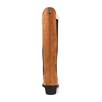 Journee Collection Womens Celesst Stacked Heel Riding Boots