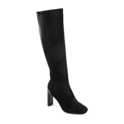 Journee Collection Womens Elisabeth Block Heel Dress Boots