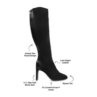 Journee Collection Womens Elisabeth Block Heel Dress Boots