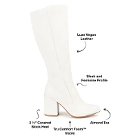 Journee Collection Womens Tavia Block Heel Dress Boots