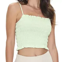 Forever 21 Juniors Womens Square Neck Smocked Camisole