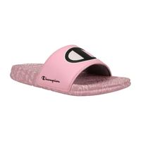 Champion Little & Big  Girls Mega Script Repeat Slide Sandals