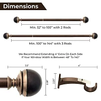 Deco Window Fusion Wood 1 Curtain Rod