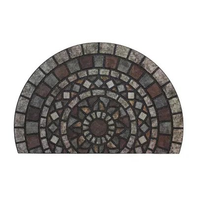 Mohawk Home Mosaic Mythos Stone Polyester 23"X35" Wedge Doormat