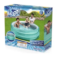 H2ogo! Big Metallic 3-Ring Inflatable Play Pool Inflatable Pools