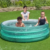 H2ogo! Big Metallic 3-Ring Inflatable Play Pool Inflatable Pools