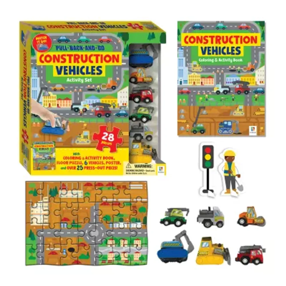 Hinkler Pull-Back-And-Go: Construction Floor Puzzle Play Mat Puzzle