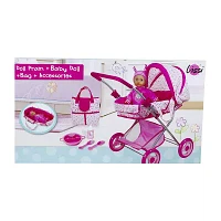 Lissi Deluxe Doll Pram Stroller With Baby Doll Baby Play