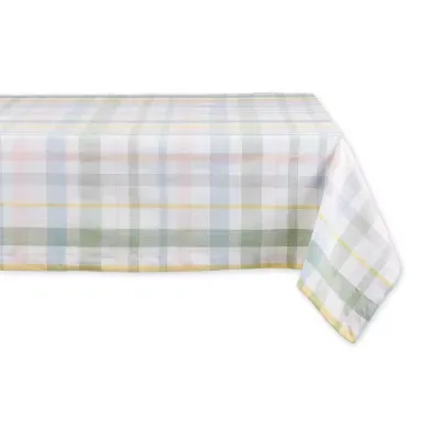 Design Imports Sweet Spring Plaid Tablecloth