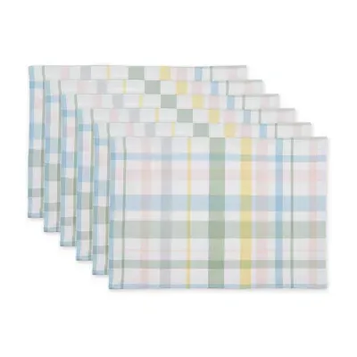 Design Imports Sweet Spring Plaid 6-pc. Placemat