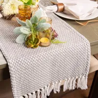 Design Imports Gray Woven Table Runner