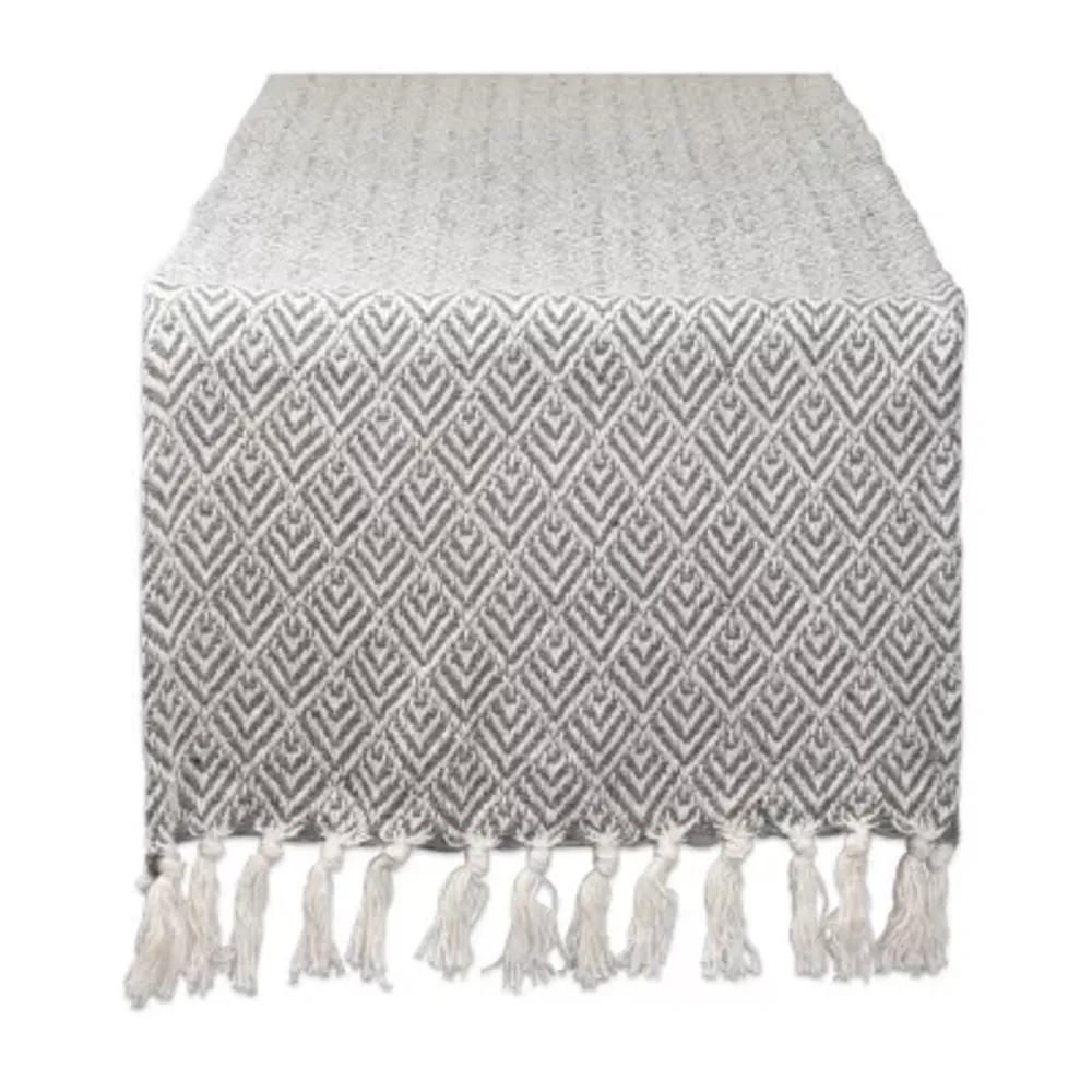 Design Imports Gray Diamond Table Runner