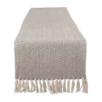 Design Imports Gray Chevron Handloom Table Runner