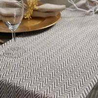 Design Imports Gray Chevron Handloom Table Runner