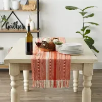 Design Imports Vintage Red Braided Table Runner