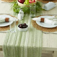 Design Imports Farmhouse Braided Stripe Table Runner