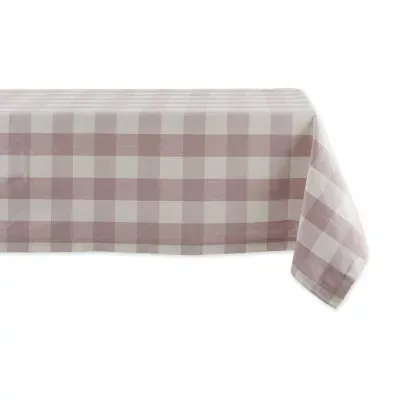 Design Imports Buffalo Check Collection Dusty Lilac Tablecloth