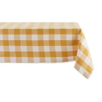 Design Imports Honey Gold Buffalo Check Tablecloth