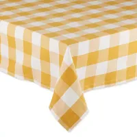 Design Imports Honey Gold Buffalo Check Tablecloth