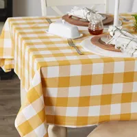 Design Imports Honey Gold Buffalo Check Tablecloth