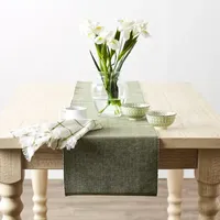 Design Imports Two-Toned Collection Tabletop; Sage & Table Runners