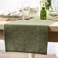 Design Imports Two-Toned Collection Tabletop; Sage & Table Runners