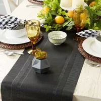 Design Imports Black Doubleframe Table Runner