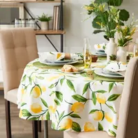 Design Imports Lemon Bliss Print Tablecloth