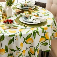 Design Imports Lemon Bliss Print Tablecloth