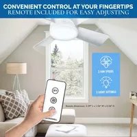 Bell + Howell Socket Fan Ceiling with Light, Screw into Any Light Socket, with Remote Control