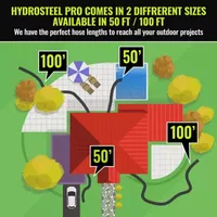 Hydrosteel Pro Ft Heavy Duty Crush Resistant Brass Fitting Garden Hose