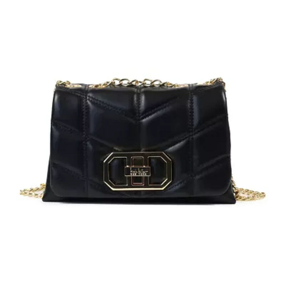 Nicole Miller Quilted Chain Shoulder Bag