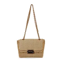 Nicole Miller Straw Shoulder Bag