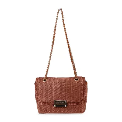 Nicole Miller Straw Shoulder Bag